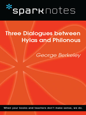 cover image of Three Dialogues between Hylas Philonous (SparkNotes Philosophy Guide)